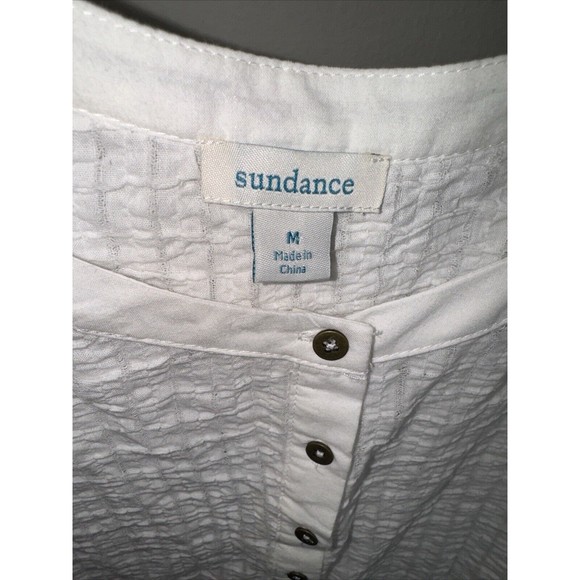 Sundance White Waffle Cotton Sleeveless Tank Top Six MD Spring Summer Women’s - Picture 2 of 5